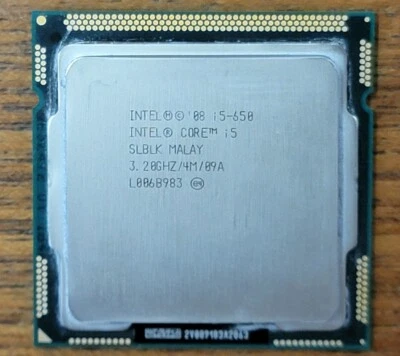 INTEL CORE I5-650 3.2GHz SLBLK SOCKET LGA1156 64BIT Processor TESTED - Image 1 of 2