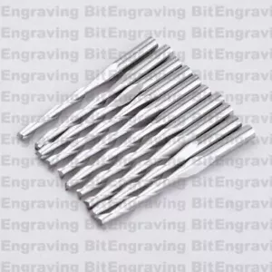 10x 1/8 Zoll Hartmetall HQ zwei Doppel 2 Flöte Spirale Bit CED 2,5 mm CEL 12 mm Router - Bild 1 von 3