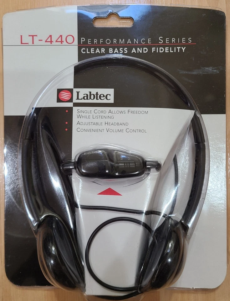 AURICULARES LABTEC LT-440 DE COLECCIÓN CON CONTROL DE VOLUMEN, ¡JUEGO SELLADO NUEVO! Foto 1 de 4