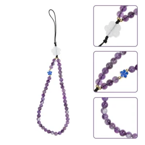 Amethyst Pendant Ladies Cell Phone Chain Strap Accessories Charm - Zdjęcie 1 z 12