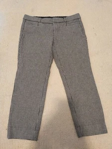 Banana Republic Sloan Black & White Checkered Mid Rise Ankle Pantalones - 8P - Imagen 1 de 9