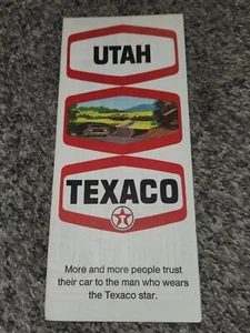 Texaco Map Utah Gas Oil Advertising Vintage Foldout - Picture 1 of 4