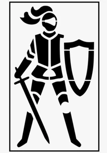 6"x10" Clear Plastic Stencil - Knight (SA316) - Picture 1 of 2