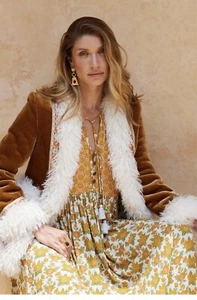 Nine Lives Bazaar Penny Lane Honey Jacket- BNWT. Size 12. / US 8. Boho $279.00 - Picture 1 of 8