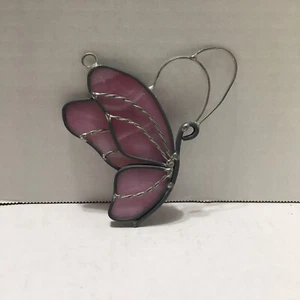 Vintage Sonnenfänger Schmetterling Buntglas 4 3/4" hoch - Bild 1 von 7