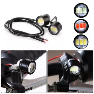 2x LED Motorcycle Driving Lights Super Bright Eagle Eye Fog Lamp Reverse Backup - Picture 1 of 14