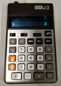 Casio J-3 Calculadora Electrónica De Colección Japón J-1211 Pantalla Vfd Aritmática - Imagen 1 de 10