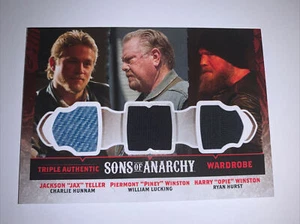Sons Of Anarchy Trading Cards Authentic Triple Wardrobe Card Of “Jax”Piney&Opie. - Picture 1 of 12