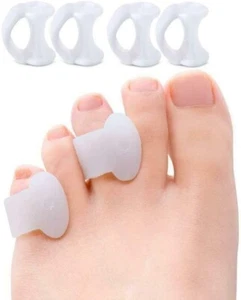 2 x Zehentrenner Hallux valgus Silikon Zehenschutz Zehenkorrektur Zehen - Bild 1 von 4