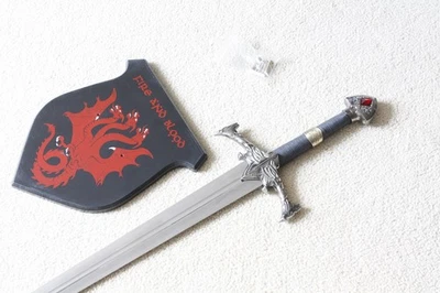 S5283 ESPADA FUEGO Y SANGRE BLACKFYRE DE AEGON EL CONQUISTADOR DE LA CASA TARGARYEN 43" Foto 1 de 3