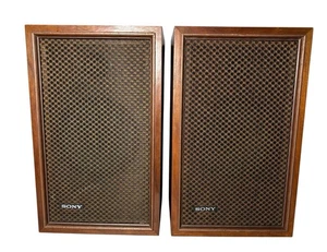 Vintage SONY SS-210 LAUTSPRECHERSYSTEM 2-Wege 18W 8 Ohm Wandmontage Teak-Effekt - Bild 1 von 14