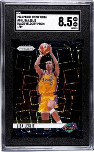 2024 Prizm WNBA Lisa Leslie Black Velocity Prizm #ed 1/39 SGC 8.5 Sparks HOF - Picture 1 of 2