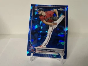 Spencer Strider RC, 2022 Topps Chrome Sapphire, Braves - Picture 1 of 2