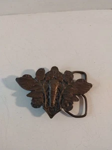 Vintage 1975 Bergamotte Messing Gürtelschnalle Schmetterling P-49 - Bild 1 von 8