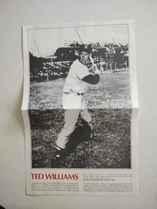 Rare Vintage Ted Williams Hygrade Sports 1987 Insert Poster (11"x16"). HOF. NM - Picture 1 of 6