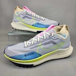 Nike React Pegasus Trail 4 Gore-Tex Shoes Wolf Grey Volt DJ7926-002 Size Mens 11 - Picture 1 of 14