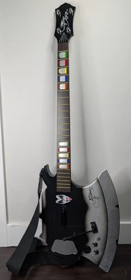 Guitarra Sony PlayStation PS3 PS2 Gene Simmons Kiss Axe Solo Sin Dongle Enciende Foto 1 de 4
