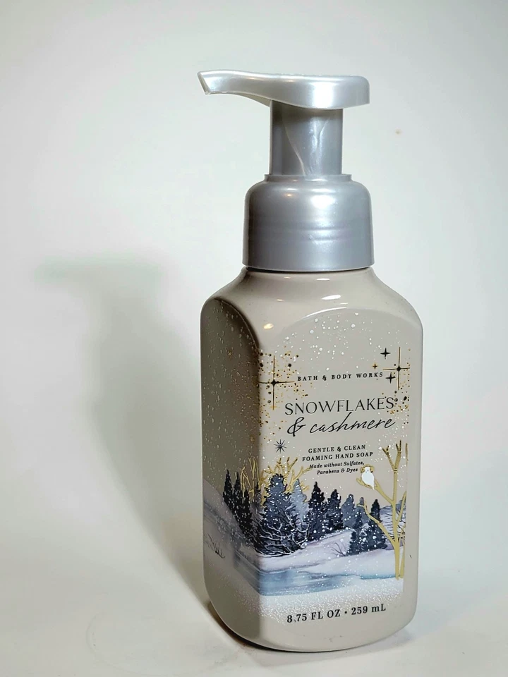 SNOWFLAKES & 羊绒沐浴和身体温和清洁泡沫手皂(包装 1) — 第 1/1 张图片