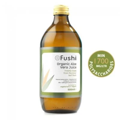 Fushi Wellbeing Organic Aloe Vera Juice 500ml Rich in Vitamins & Minerals
