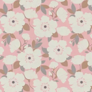 Feline Drive Fabric EMMA & MILA With Love Petals Pink - Fat Quarter (18"x22") FQ - Picture 1 of 8
