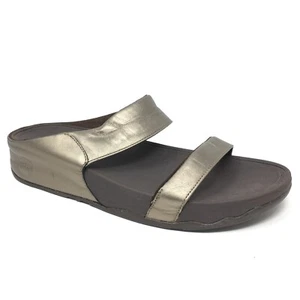 Fitflop Walkstar Sandals Flip Flops Shoes Womens Size 11 Bronze Leather Wedge - Picture 1 of 9