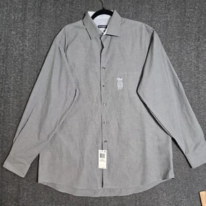 Van Heusen Shirt Mens 16.5 34/35 Air Regular Fit Stretch Button Up Long Sleeve - Picture 1 of 12