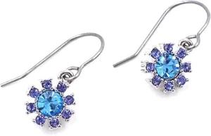 ELLEN MANN "Princess" Floral Hanging Earrings - Picture 1 of 1