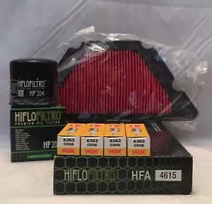 Kit de servicio para YAMAHA XJ6 (2009 a 2016) filtro de aire/aceite y 4 bujías - Imagen 1 de 6