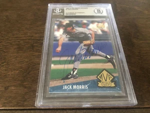 1992 ULTRA AWARD WINNERS JACK MORRIS AUTOGRAPHED CARD TIGERS BECKETT AUTHENTIC - Picture 1 of 1