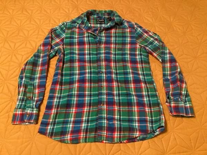 Chaps Men's Long Sleeve Button Up - Brushed Flannel Plaid Shirt Size Adult Small - Picture 1 of 11