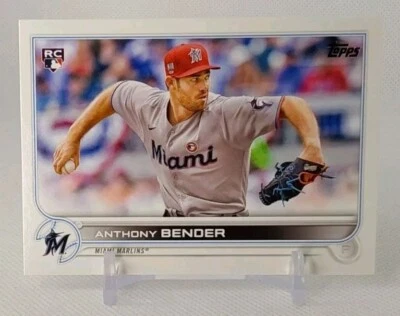 ⚾️2022 topps series one ANTHONY BENDER (rookie) baseball card #160⚾️ *Marlins* - Image 1 of 2