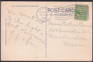 CLCV598 USA Old Postcard, Naples, Sep. 04. 1939. Sc804 / Lighthouse, Portland - Picture 1 of 2