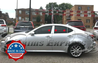 подходит: 2006-2013 Lexus IS250/350 седан 6 шт хромированная стойка стойка стойка отделка из нержавеющей стали - Изображение 1 из 3