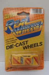 Vintage 1987 Ja-Ru Real Wheels Yellow #45 Charm Rare Original Old Car Die Cast - Picture 1 of 3