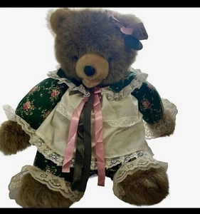 Vintage 1988 Chrisha verspielter Plüsch 20 Zoll Teddybär sitzend Stofftier Spielzeug - Bild 1 von 11