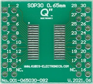 SSOP30, LSSOP30, VSOP30 0.65mm(0.026") to 2 x IDC2x8 [UK] - Picture 1 of 1