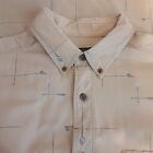 WOOLRICH Long Sleeve Shirt Button Down Fishing Rods Cotton Men Collared XL