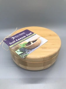 Totally Bamboo Salt Keeper Duet | Salt and Pepper Storage Box Cellar | New w/Tag - Picture 1 of 4