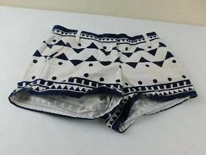 J. CREW Women's 2 Navy Blue & White Print Cotton Chinos Shorts Short Pants NWOT - Picture 1 of 3
