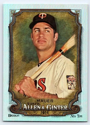 2024 Topps Allen & Ginter - Joe Mauer #190 Rainbow Foil - Image 1 of 2