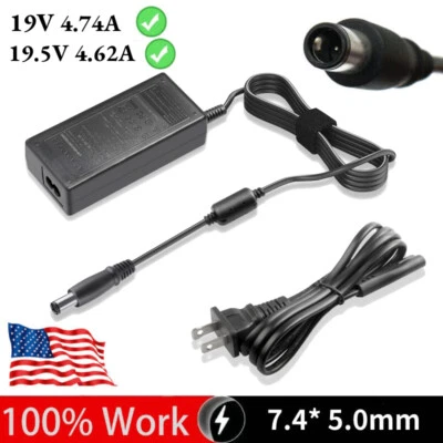 90 watt Charger for HP EliteBook 8730 hp Pavilion 19/19.5V AC Adapter Power Cord - Image 1 of 4