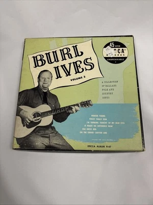 Burl Ives, A Collection Of Ballads, Folk And Country Songs - Volume 3 45’s 1949 - Image 1 of 4