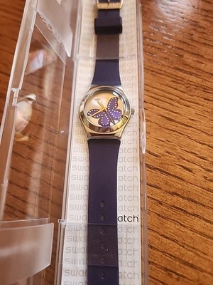 Новый Swiss Swatch Irony PAPIBLU женщин синий силиконовый часы 34 мм YLS198 $115 - Изображение 1 из 4