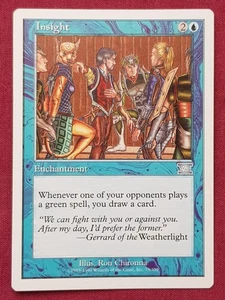 Magic The Gathering 6TH EDITION INSIGHT blue card MTG SIXTH - Picture 1 of 2