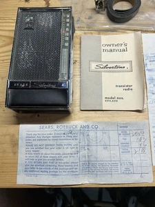 Silvertone 6214,6215 Transistor Radio, Great Shape Untested, Paper Work, Strap. - Picture 1 of 16