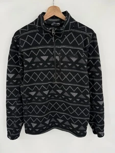 The North Face Gordon Lyons 1/4 Zip Jacke Aztekenmuster Herren Large grau Fleece - Bild 1 von 7