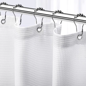 NEATERIZE Stall Shower Curtain White 36"W x 72"L (Pack of 1), - Picture 1 of 7