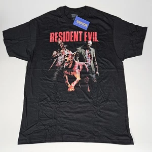 Genuine Resident Evil Zombies & Zombie Dog Black T Shirt Large Licenced Capcom - Picture 1 of 3