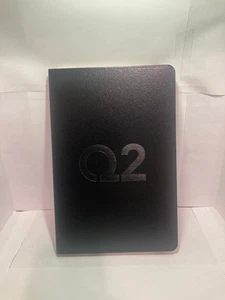 Q2 Branded Blank Notebook - Black - 8.0 x 5.5in - Hardcover - Picture 1 of 2