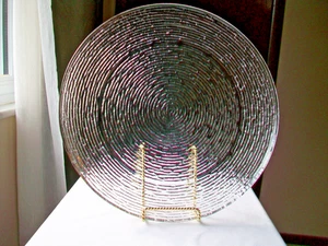 VINTAGE ANCHOR HOCKING SORENO LARGE PLATTER CLEAR 14" - Picture 1 of 9
